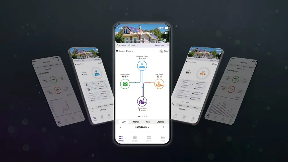 VIP Cloud app screens, developed in-house
